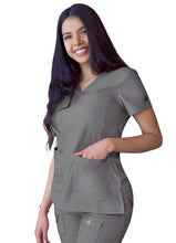 Load image into Gallery viewer, Women’s Sweetheart V-neck Scrub Top Heather PRO COLLECTION
